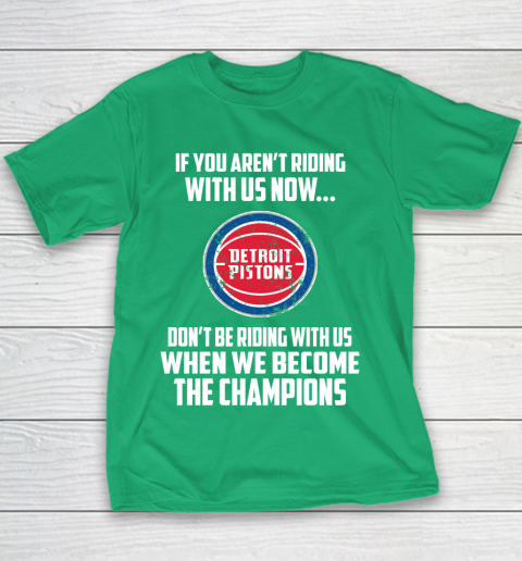 NBA Detroit Pistons Basketball We Become The Champions Youth T-Shirt 3