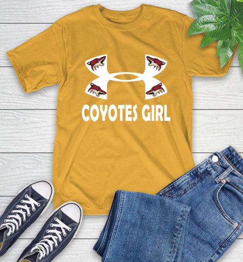 NHL Arizona Coyotes Girl Under Armour Hockey Sports T-Shirt 2