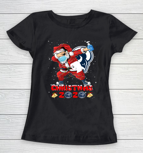 Los Angeles Rams Funny Santa Claus Dabbing Christmas 2020 NFL Women's T-Shirt