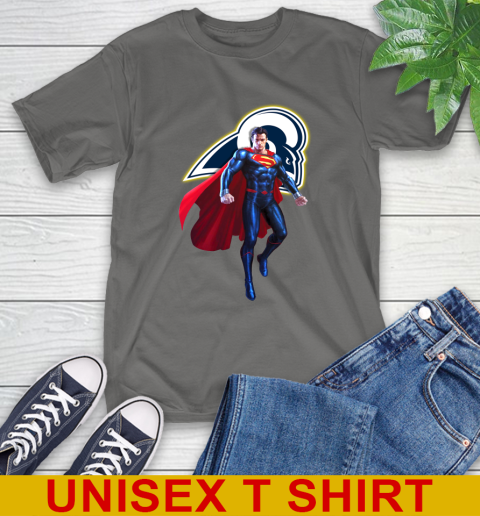 NFL Superman DC Sports Football Los Angeles Rams T-Shirt 8