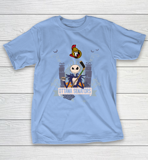 NHL Ottawa Senators Hockey Jack Skellington Halloween T-Shirt 10