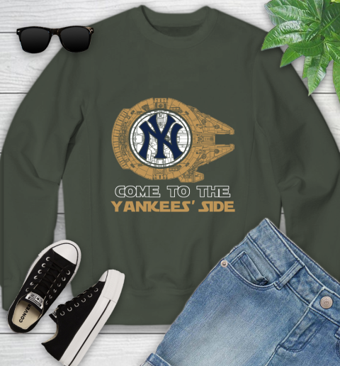 MLB Come To The New York Yankees Sox Side Star Wars Baseball Sports Youth Sweatshirt 9