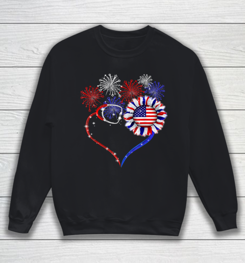 Patriotic Nurse 4th Of July American Flag Independence Day Sweatshirt