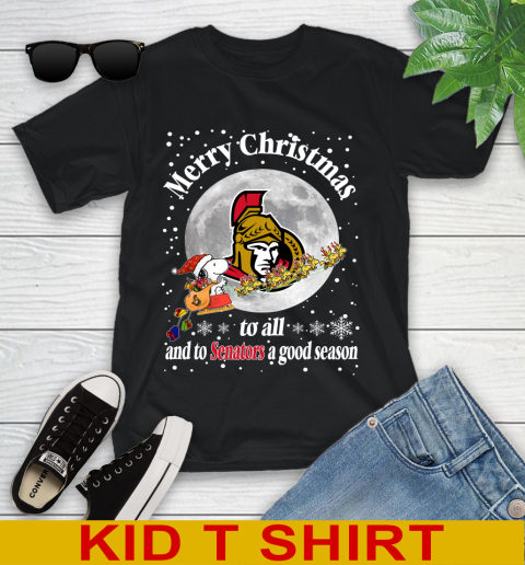 Ottawa Senators Merry Christmas To All And To Senators A Good Season NHL Hockey Sports Youth T-Shirt