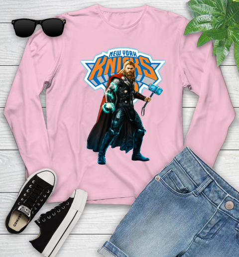NBA Thor Avengers Endgame Basketball New York Knicks Youth Long Sleeve 10