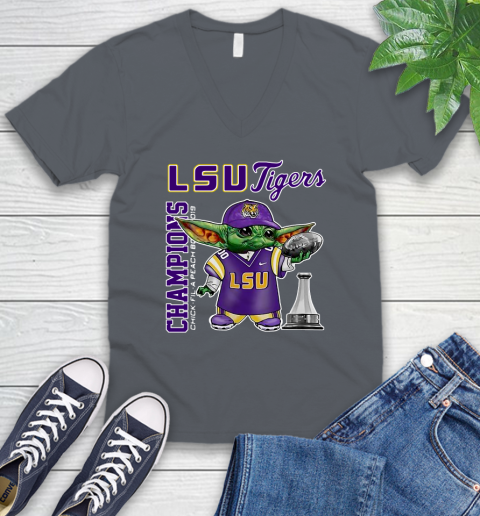 Baby Yoda LSU Tigers Champion Shirt 53