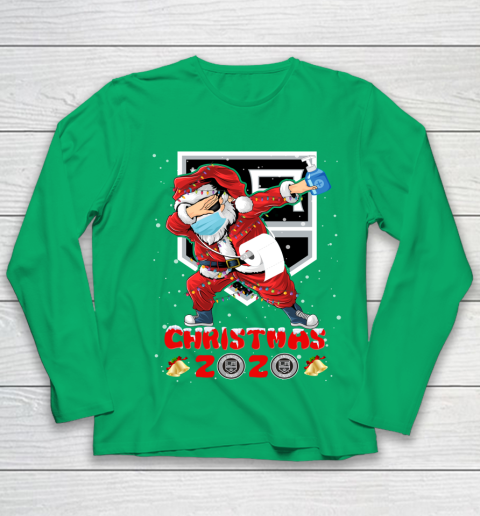 Los Angeles Kings Funny Santa Claus Dabbing Christmas 2020 NHL Youth Long Sleeve 4