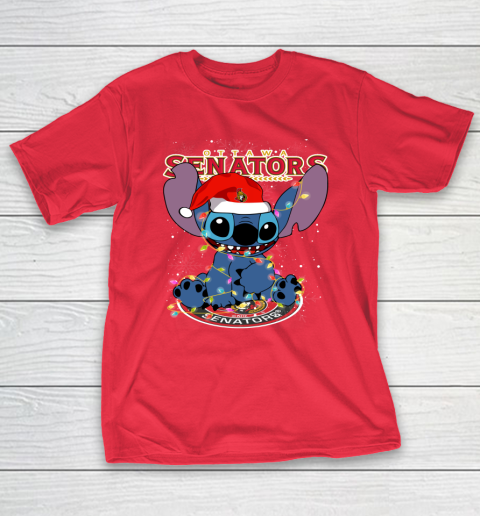Ottawa Senators NHL Hockey noel stitch Christmas T-Shirt 7