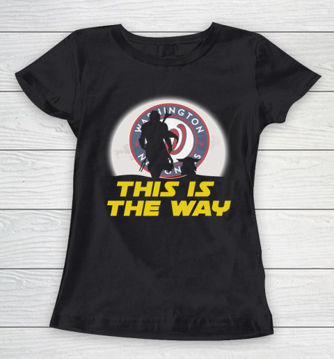 Washington Nationals MLB Baseball Star Wars Yoda And Mandalorian This Is The Way Women's T-Shirt