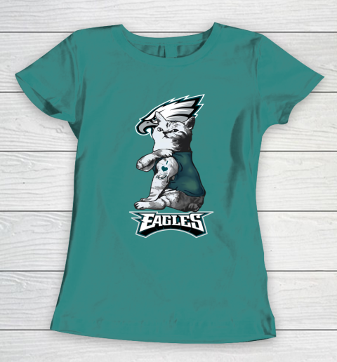 NFL Football My Cat Loves Philadelphia Eagles Women's T-Shirt 10