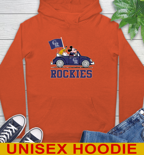 MLB Baseball Colorado Rockies Pluto Mickey Driving Disney Shirt Hoodie 5