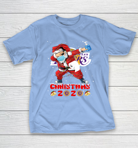 Los Angeles Lakers Funny Santa Claus Dabbing Christmas 2020 NBA T-Shirt 10