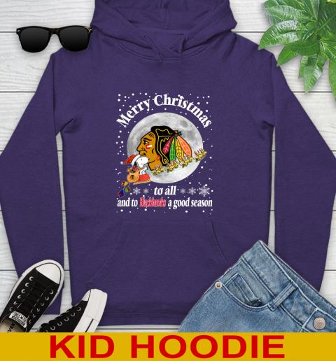 Chicago Blackhawks Merry Christmas To All And To Blackhawks A Good Season NHL Hockey Sports Youth Hoodie 5