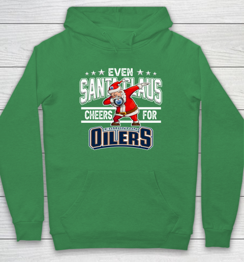 Edmonton Oilers Even Santa Claus Cheers For Christmas NHL Hoodie 5