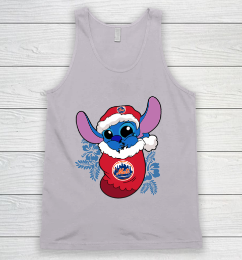 New York Mets Christmas Stitch In The Sock Funny Disney MLB Tank Top 4