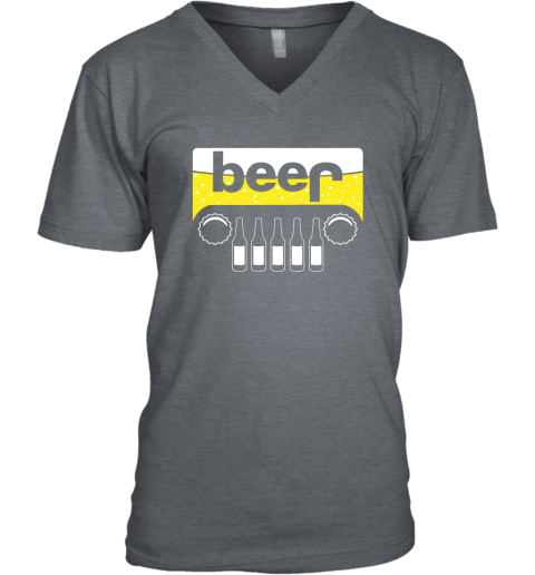 t1bt beer and jeep shirts v neck unisex 8 front dark heather