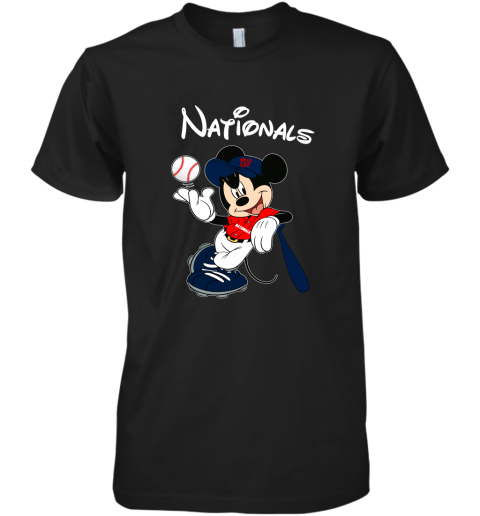 Baseball Mickey Team Washington Nationals Premium Men's T-Shirt