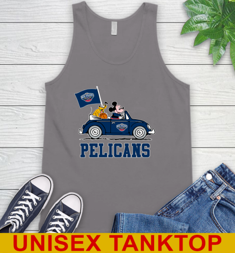NBA Basketball New Orleans Pelicans Pluto Mickey Driving Disney Shirt Tank Top 7