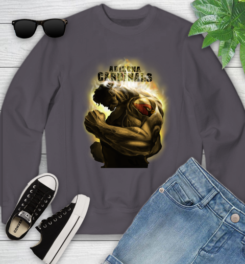 Arizona Cardinals NFL Football Hulk Marvel Avengers Sports Youth Sweatshirt 5