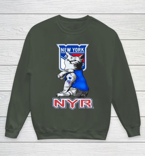 NHL My Cat Loves New York Rangers Hockey Youth Sweatshirt 8