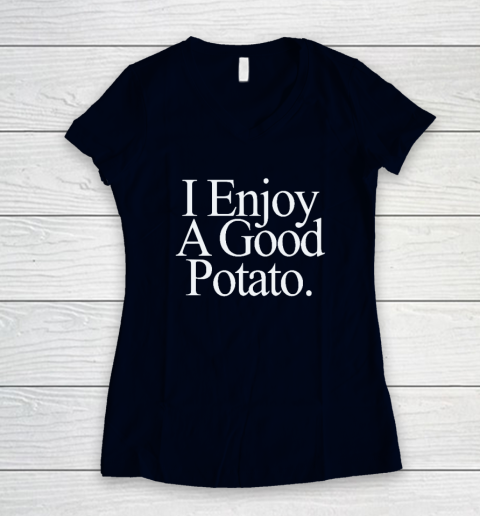 I Enjoy A Good Potato Women's V-Neck T-Shirt 2
