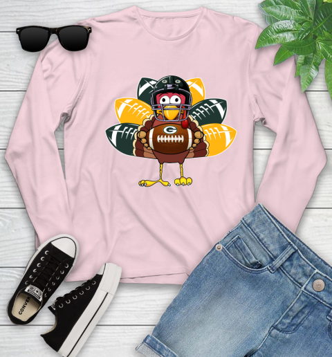 Green Bay Packers Turkey Thanksgiving Day Youth Long Sleeve 10