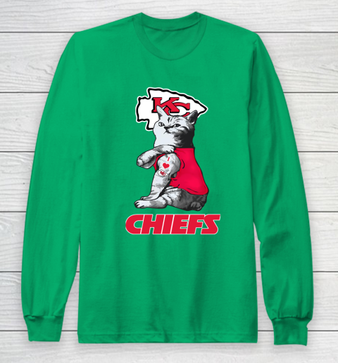 NFL Football My Cat Loves Kansas City Chiefs Long Sleeve T-Shirt 4