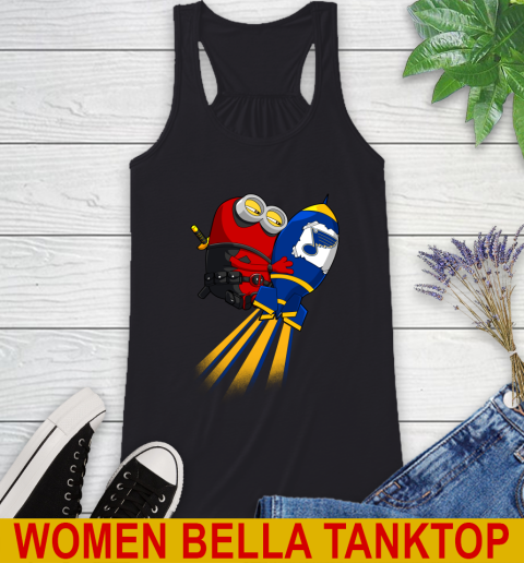 NHL Hockey St.Louis Blues Deadpool Minion Marvel Shirt Racerback Tank