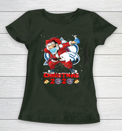 Colorado Avalanche Funny Santa Claus Dabbing Christmas 2020 NHL Women's T-Shirt 4