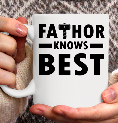 Father's Day Funny Gift Ideas Apparel  Fathor Knows Best Ceramic Mug 11oz
