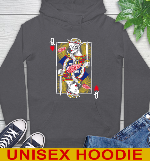 NHL Hockey Detroit Red Wings The Queen Of Hearts Card Shirt Hoodie 7