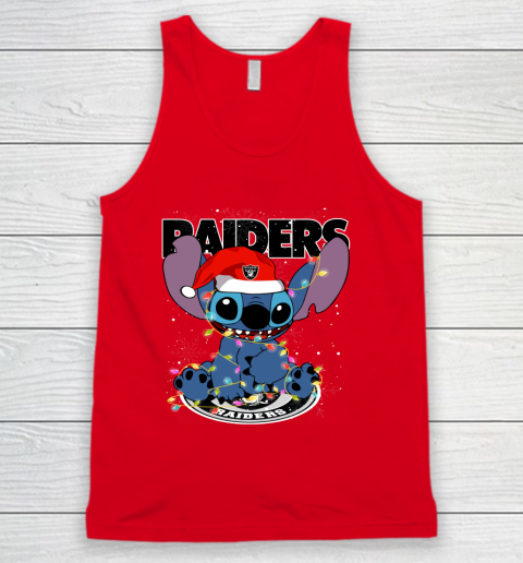 Oakland Raiders NFL Football noel stitch Christmas Tank Top 3
