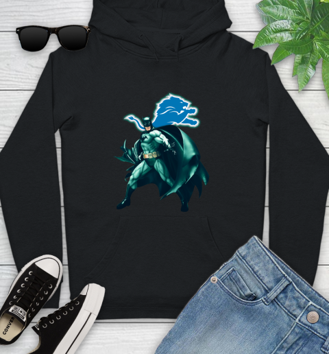 NFL Batman Football Sports Detroit Lions Youth Hoodie 2