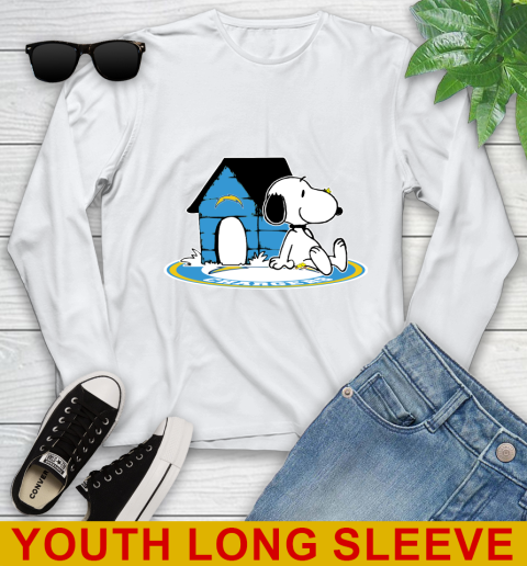 NFL Football Los Angeles Chargers Snoopy The Peanuts Movie Shirt Youth Long Sleeve
