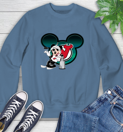 NHL New Jersey Devils Stanley Cup Mickey Mouse Disney Hockey T Shirt Sweatshirt 7