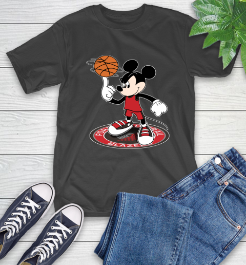 NBA Basketball Portland Trail Blazers Cheerful Mickey Disney Shirt T-Shirt