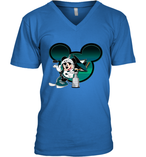 NHL Hockey Mickey Mouse Team San Jose Sharks Youth T-Shirt 