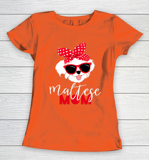 Dog Mom Shirt Dog Lovers T Shirt Maltese Mom Fur Mama Women's T-Shirt 3