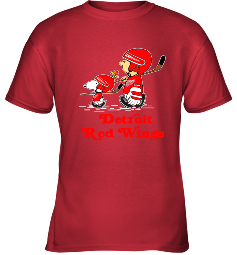 Let's Play Detroit Red Wings Ice Hockey Snoopy NHL Youth T-Shirt