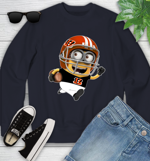 NFL Cincinnati Bengals Minions Disney Football Sports Youth Sweatshirt 3