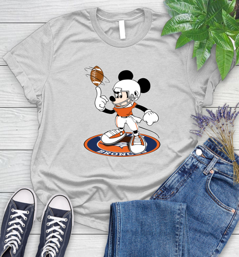 NFL Football Denver Broncos Cheerful Mickey Disney Shirt Women's T-Shirt 2