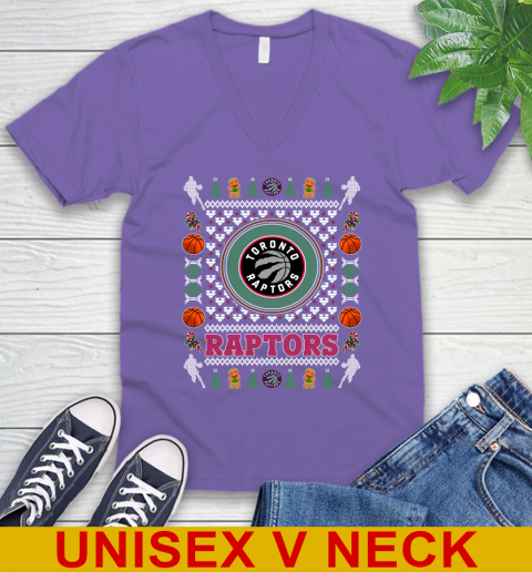 Toronto Raptors Merry Christmas NBA Basketball Loyal Fan V-Neck T-Shirt 8