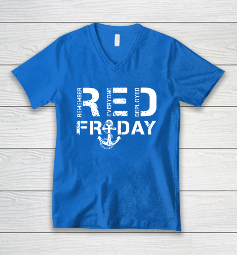 On Fridays We Wear Red Friday Military Navy Soldiers V-Neck T-Shirt 5