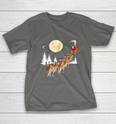 Golden Retriever Reindeer Christmas T-Shirt 8