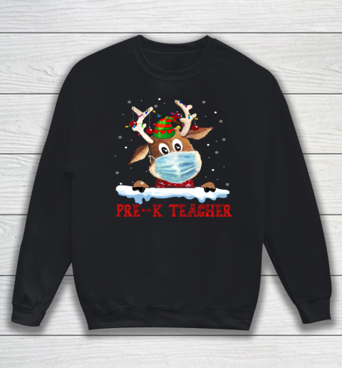 Merry Christmas Pre K Teacher Reindeer Sweatshirt