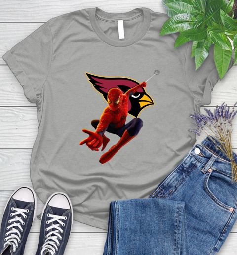 NFL Spider Man Avengers Endgame Football Arizona Cardinals Women's T-Shirt 10