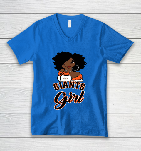 San Francisco Giantss Girl MLB V-Neck T-Shirt 6