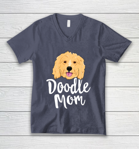 Dog Mom Shirt Doodle Mom T Shirt Women Goldendoodle Dog Puppy Mother V-Neck T-Shirt 7