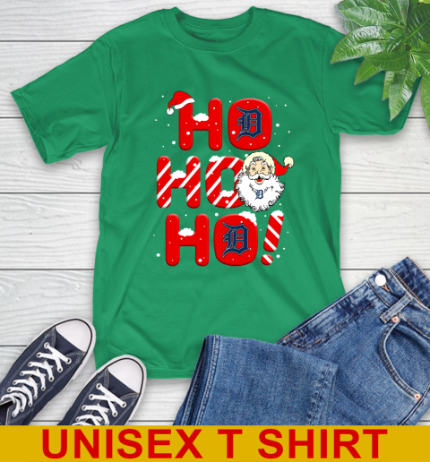 Detroit Tigers MLB Baseball Ho Ho Ho Santa Claus Merry Christmas Shirt T-Shirt 7