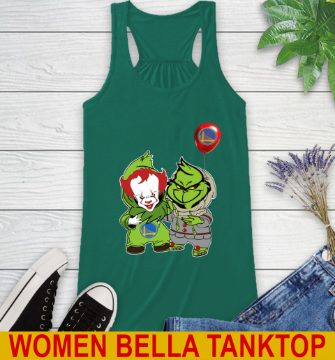 Golden State Warriors Baby Pennywise Grinch Christmas NBA Basketball Racerback Tank 7